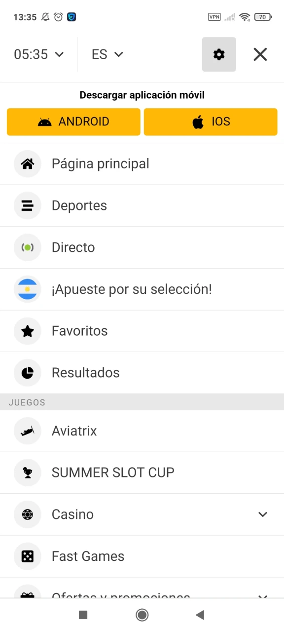 Comienza a descargar la aplicación Melbet para iOS.