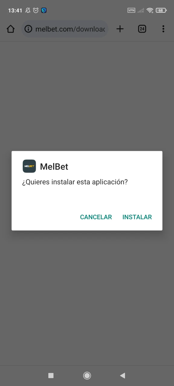 Instale la aplicación Melbet para iOS.