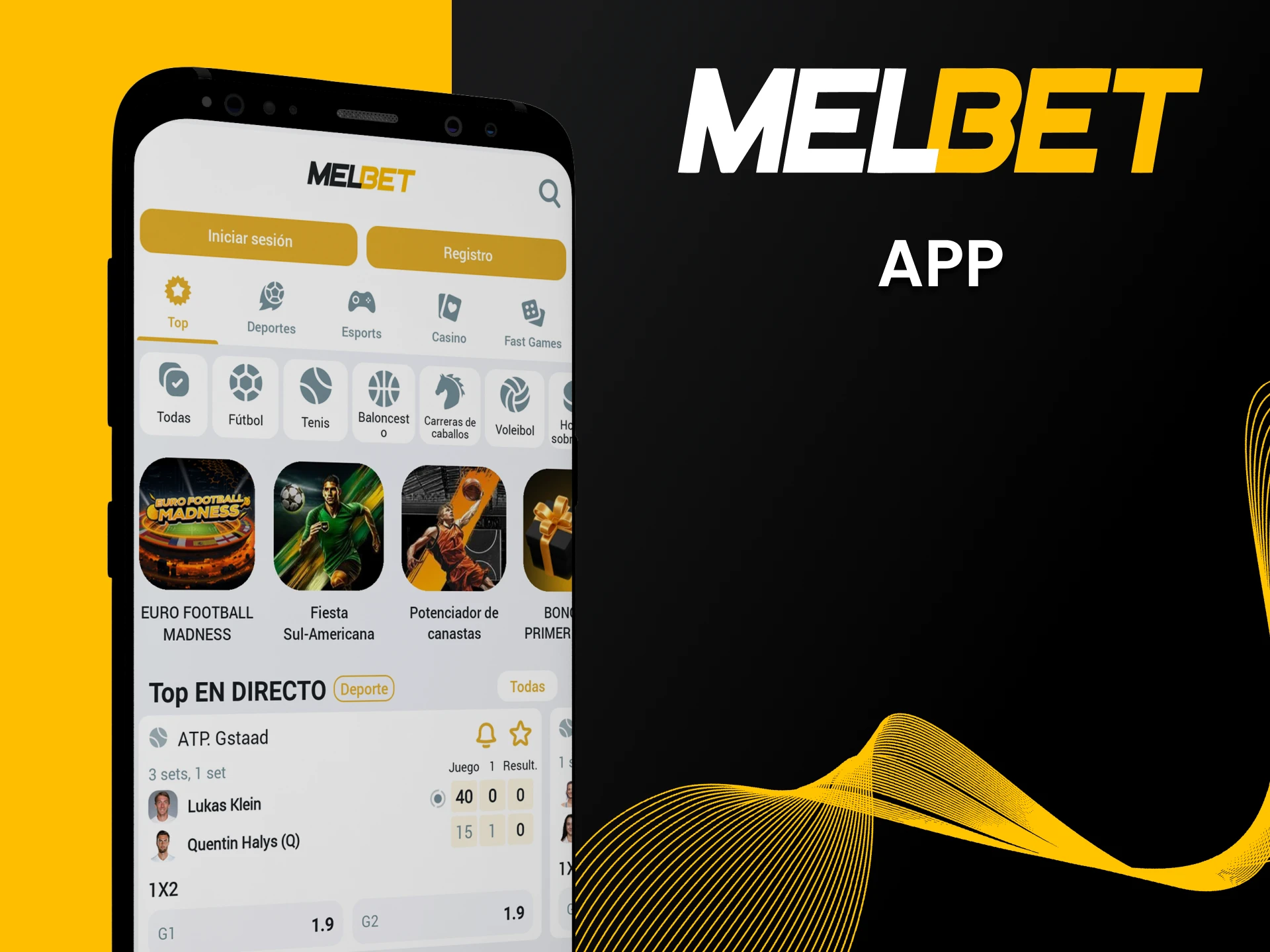 Utilice la aplicación Melbet para apuestas y juegos.