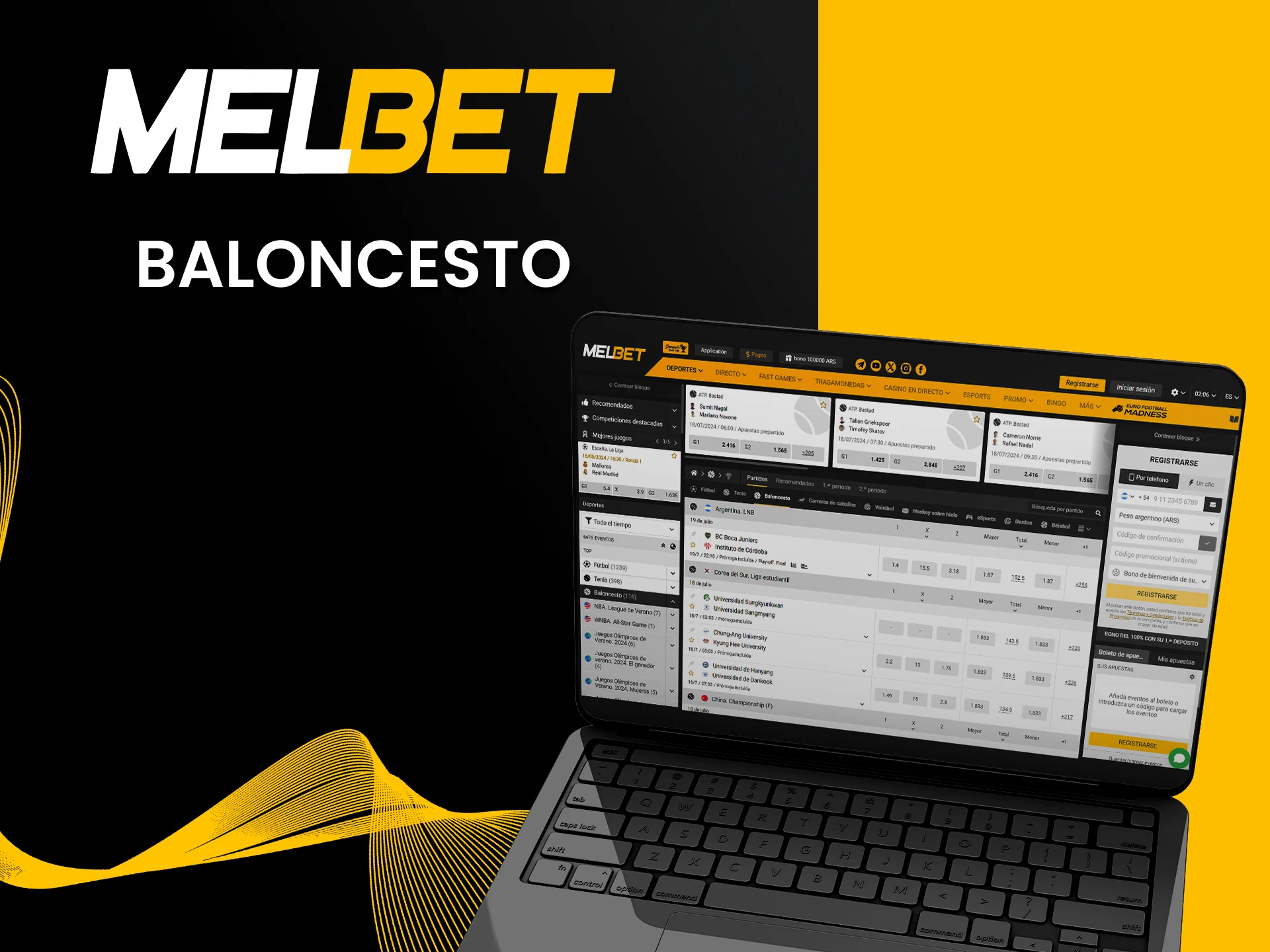 Apuesta al baloncesto con Melbet.