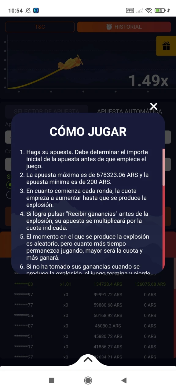 Puedes ver las reglas del juego Crash en la aplicación Melbet.