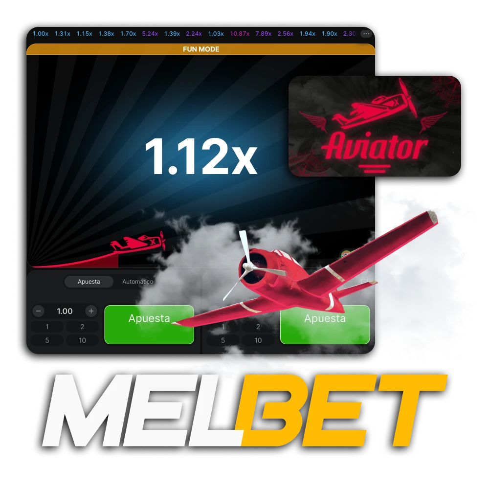 Elija Aviator para los juegos de casino de Melbet.