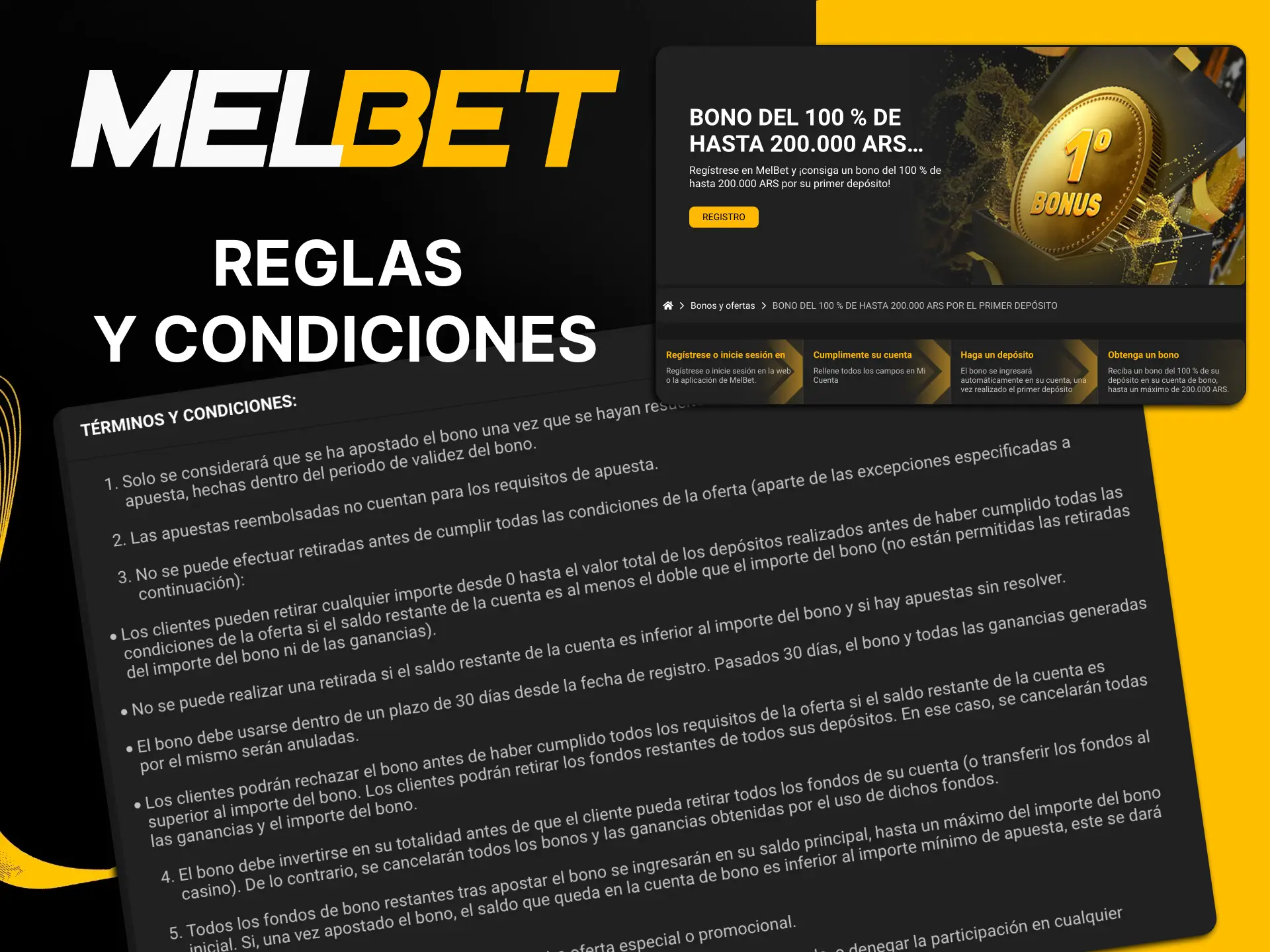 Conozca las reglas para reclamar bonos en Melbet.