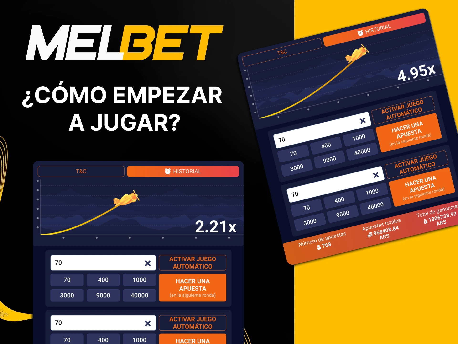 Ve a la sección de casino de Melbet para jugar a Crash.