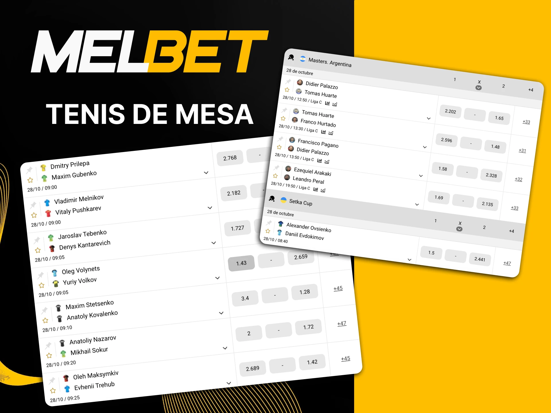 Cuando apueste en Melbet, elija tenis de mesa.