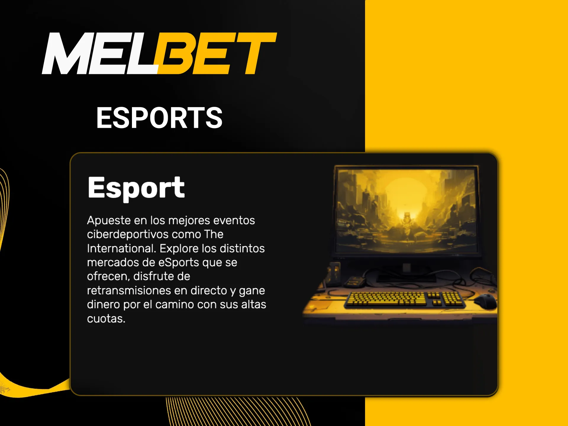 Comparte la acción de esports con Melbet.