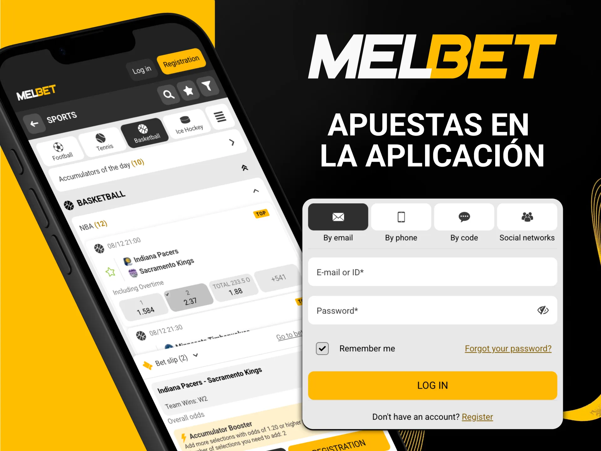 Disfruta apuestas de baloncesto en la app Melbet.