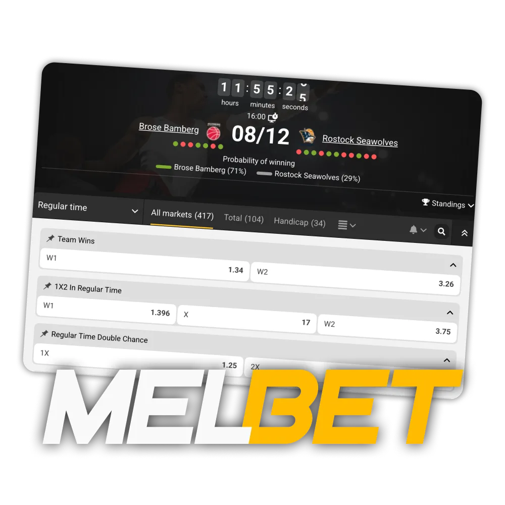 Explora apuestas de baloncesto fácilmente en Melbet.