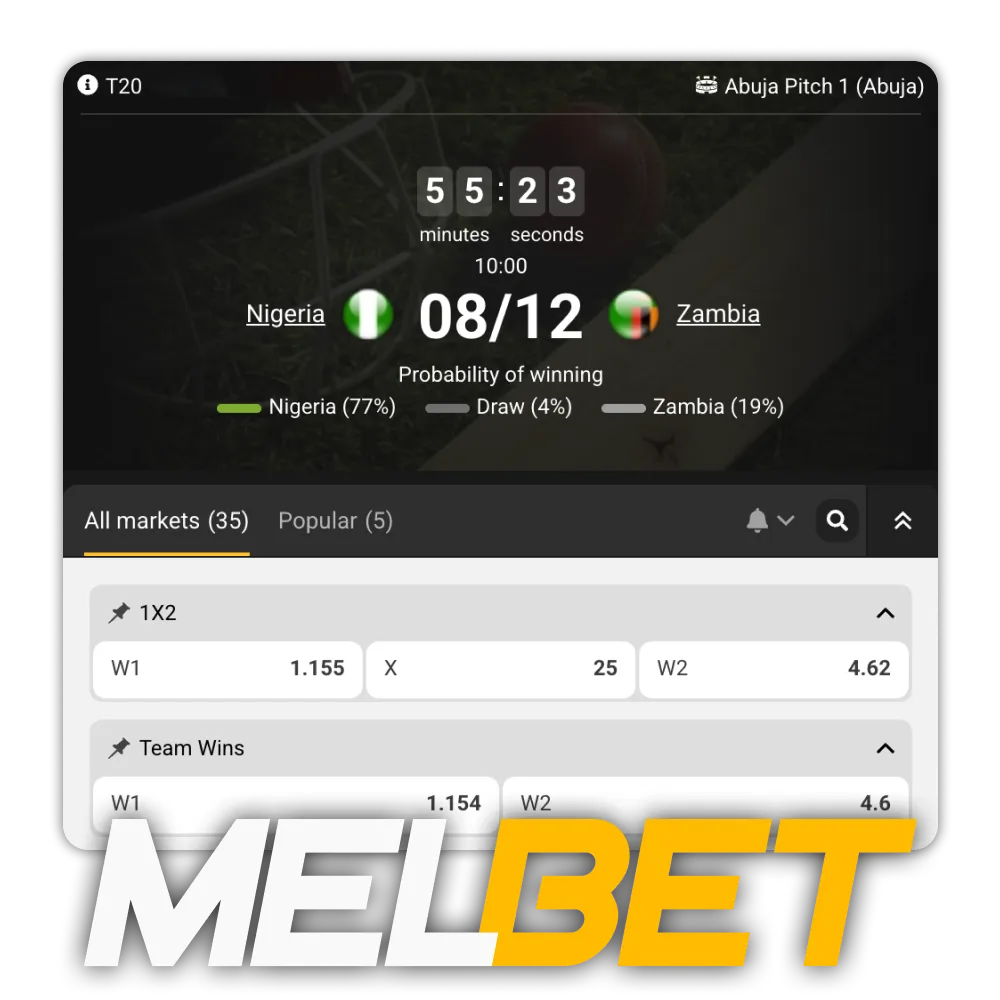 Descubre apuestas de críquet fácilmente en Melbet.