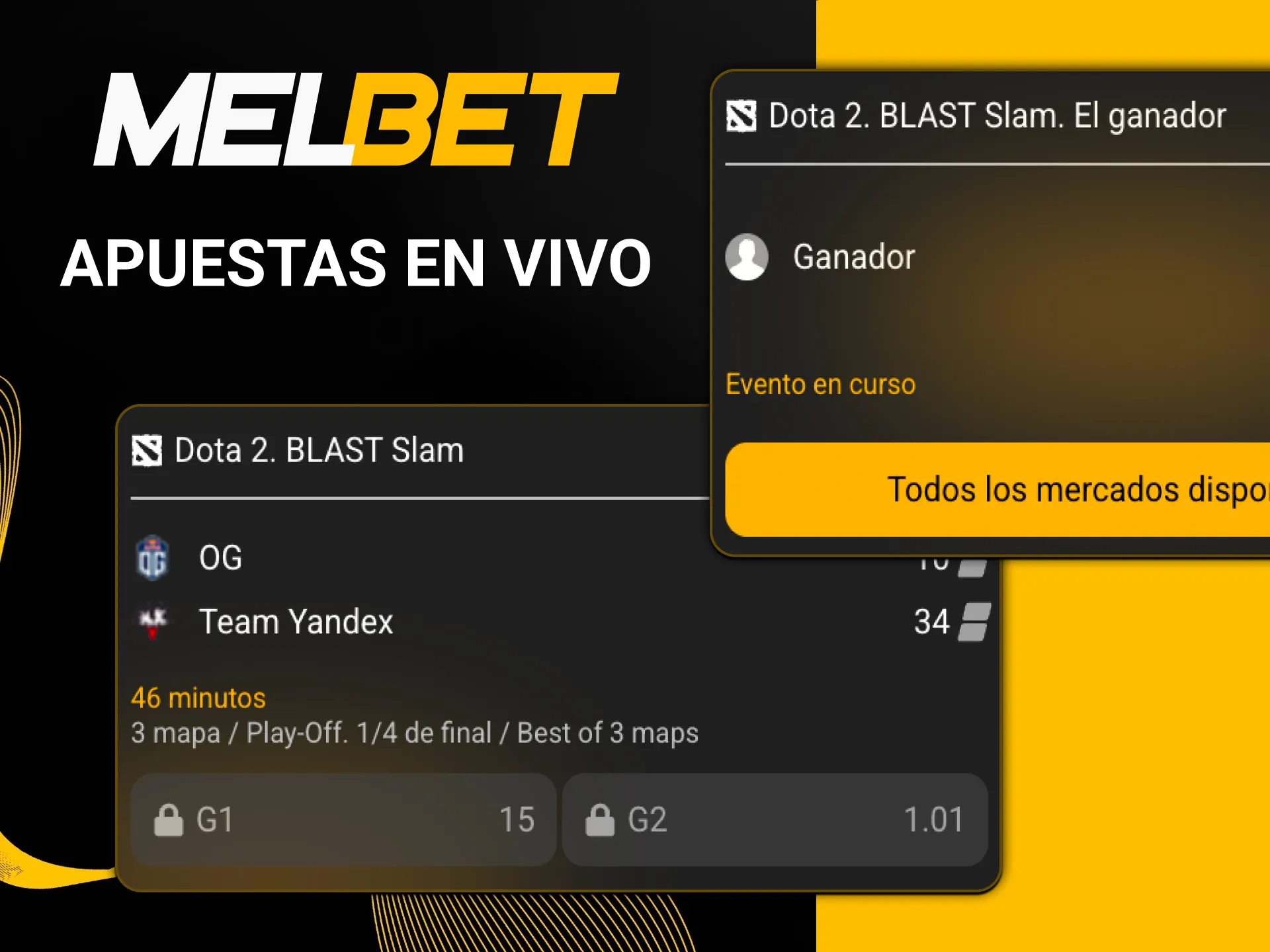 Vive apuestas esports en vivo con Melbet.