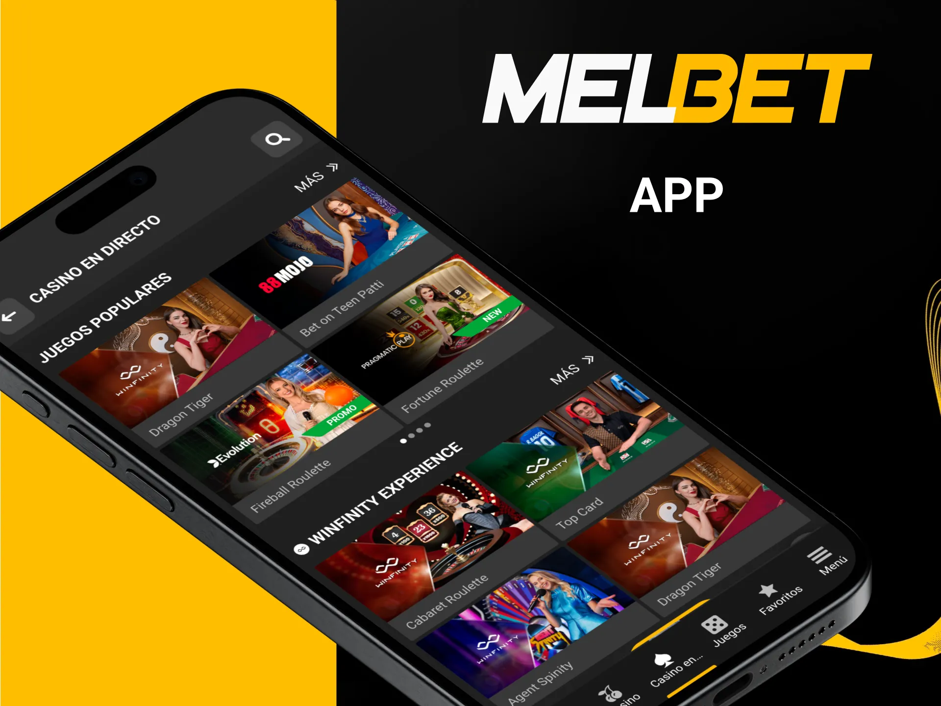 Vive la emoción en Melbet con su app.