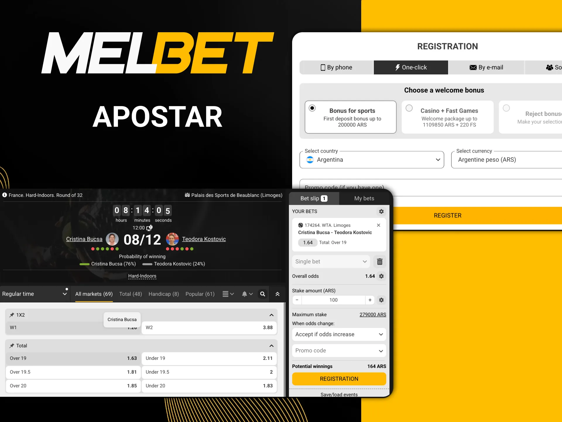 Apuesta al tenis con las mejores cuotas en Melbet.